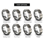 font options for inside engraving on silver ram rings