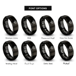 font options for inside engraving on black ram skull rings