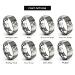 font options for inside engraving on gray ram skull rings