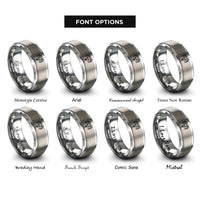 font options for inside engraving on grey ram skull rings