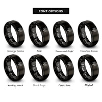 font options for inside engraving on black ram skull polygonal rings