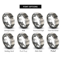 font options for inside engraving on silver ram skull polygonal rings