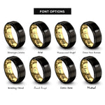 font options for inside engraving on black & gold ramadan lantern (fanous) rings