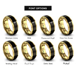 font options for inside engraving on black & gold ramadan lantern (fanous) rings