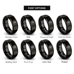 font options for inside engraving on black rampant griffin rings