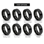 font options for inside engraving on black rampant griffin rings