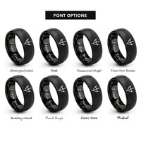 font options for inside engraving on black rangefinder reticle chevron rings