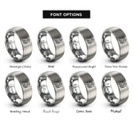 font options for inside engraving on silver raphael staff rings