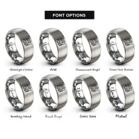 font options for inside engraving on silver raphael staff rings
