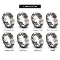 font options for inside engraving on silver rat circle rings
