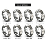 font options for inside engraving on gray rat circle rings