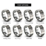 font options for inside engraving on gray rat circle rings