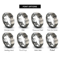 font options for inside engraving on gray rat circle rings