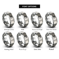 font options for inside engraving on grey rat circle rings