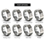 font options for inside engraving on gray rat rings