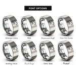 font options for inside engraving on silver rat standing rings