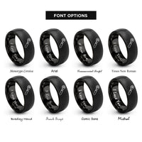 font options for inside engraving on black ratchet rings