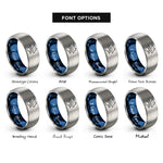 font options for inside engraving on blue & gray ray school trio rings