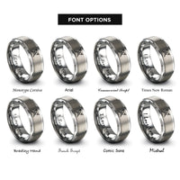 font options for inside engraving on gray rca connector rings
