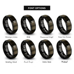 font options for inside engraving on gunmetal & black rca connector rings