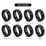 font options for inside engraving on black rca plug rings