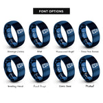 font options for inside engraving on blue reagent bottle rings