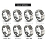 font options for inside engraving on gray reagent bottle rings