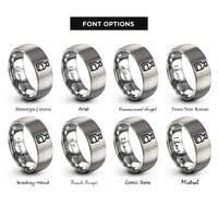 font options for inside engraving on gray reagent bottle rings