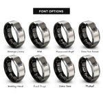 font options for inside engraving on black & grey reaper lantern rings