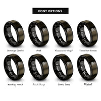 font options for inside engraving on gunmetal & black reaper lantern rings