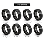 font options for inside engraving on black reaper silhouette rings