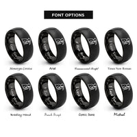 font options for inside engraving on black reaper silhouette rings