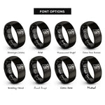 font options for inside engraving on black reaper silhouette rings