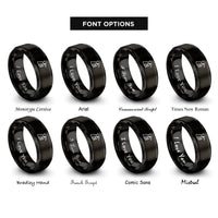 font options for inside engraving on black reaper silhouette rings