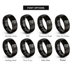 font options for inside engraving on black rearing horse rings