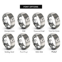 font options for inside engraving on silver rearing horse rings