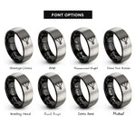 font options for inside engraving on black & grey reckoning bearing rings