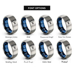 font options for inside engraving on blue & grey reckoning bearing rings