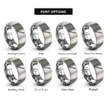 font options for inside engraving on grey recorder rings