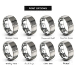 font options for inside engraving on silver recursive backtracking maze rings