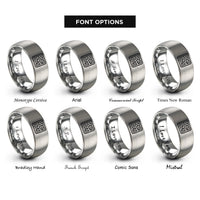 font options for inside engraving on silver recursive backtracking maze rings