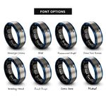 font options for inside engraving on black & blue & grey reflector telescope rings