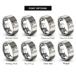 font options for inside engraving on grey reformer rings