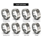 font options for inside engraving on grey refractor telescope rings