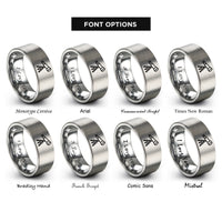 font options for inside engraving on grey refractor telescope rings