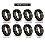 font options for inside engraving on gunmetal & black release angler rings