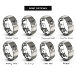 font options for inside engraving on gray rescue cross rings