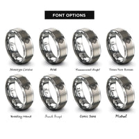 font options for inside engraving on gray rescue cross rings