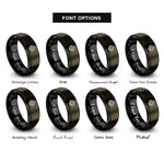 font options for inside engraving on gunmetal & black rescue cross rings
