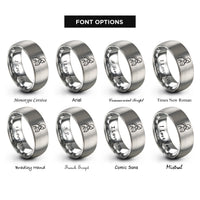 font options for inside engraving on gray rescue swimmer rings